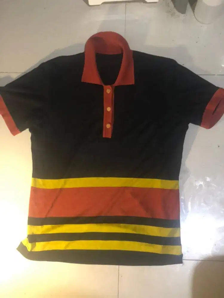 Vintage knit polo multi stripes
