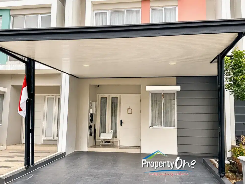 Jual Rumah Fully Furnished 2 Lantai di Symphonia, Bonus Wall Charger EV, Dekat SMS Mall, RS, Sekolah & Akses Tol BSD/Gading Serpong