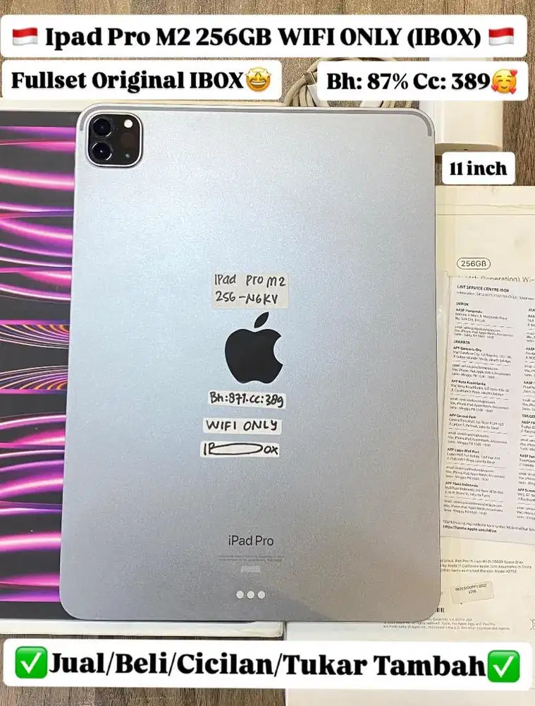 Ipad Pro M2 11 inch 256 Gb space grey ibox