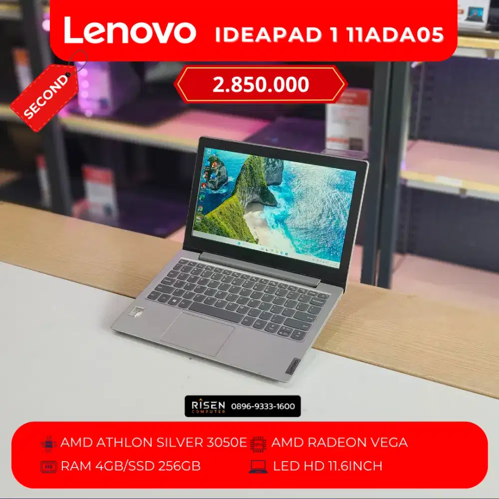 LENOVO IDEAPAD 1 11ADA05 AMD Athlon Silver 3050E 4/256GB HD 11,6Inch