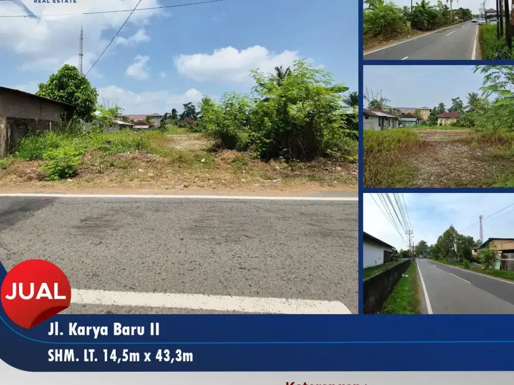 Tanah Tepi Jalan Karya baru 2 , Pontianak