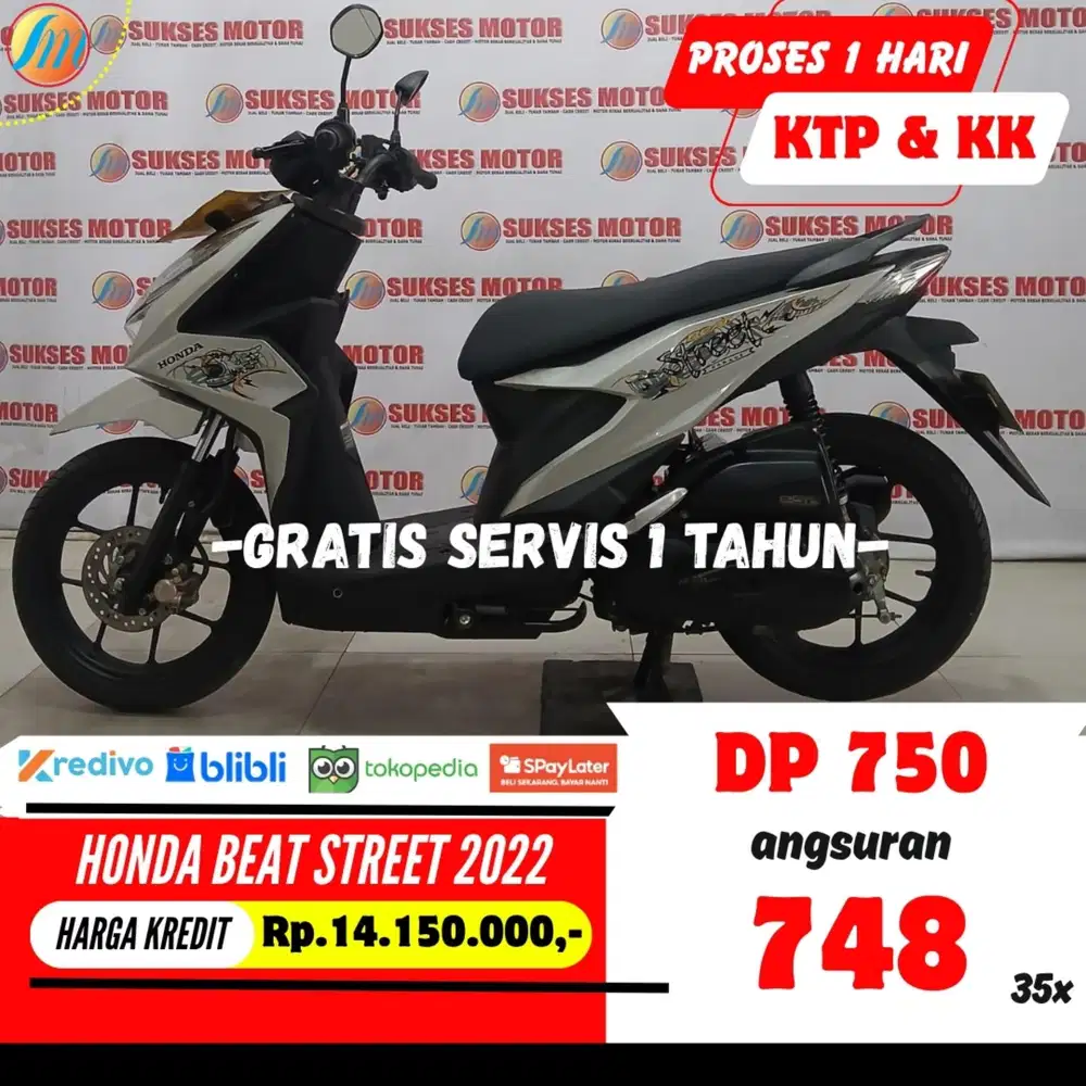 HONDA BEAT STREET 2022 KREDIT DP 750RIBU ANGSURAN SANGAT RENDAH