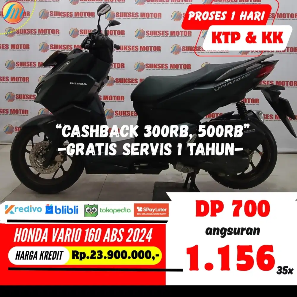 HONDA VARIO 160 ABS 2024 DP HANYA 700RIBU ANGSURAN SANGAT TERJANGKAU