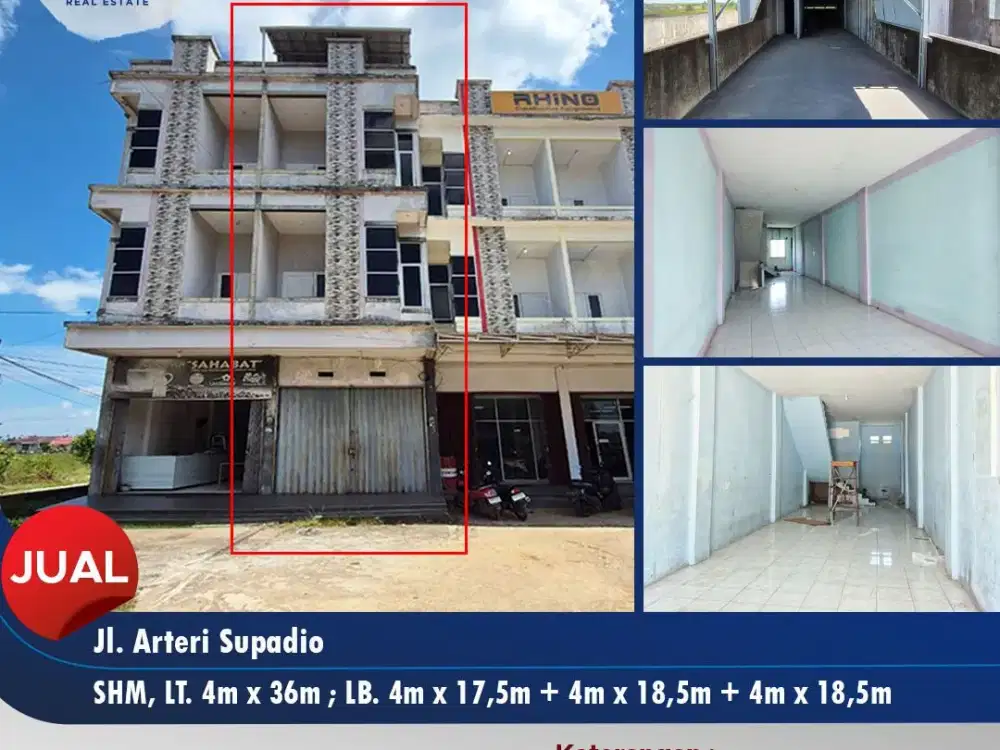 Ruko tepi jalan arteri supadio, Kubu Raya