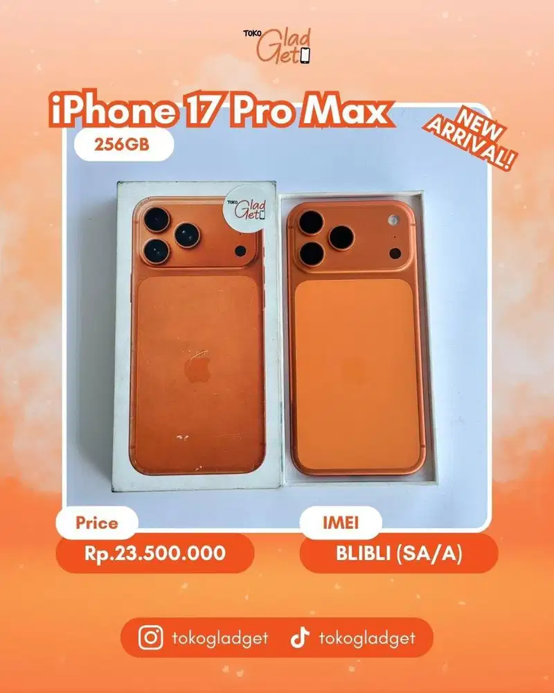 iPhone 17 Promax 256 Gb ex IBOX/BLIBLI