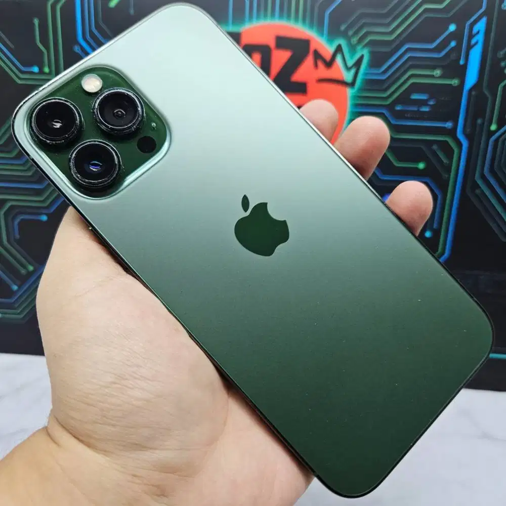 Iphone 13 Pro Max 128GB Alpine Green Resmi MAP Fullset Mulus HB100%