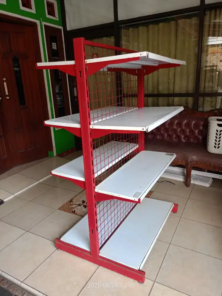Jual Rak gondola double 4 susun