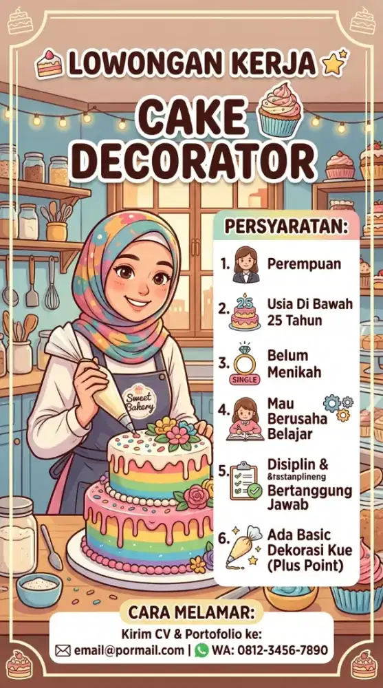 Dicari cake decorator