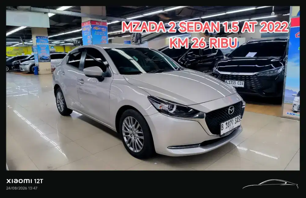 km 26 ribu MAZDA 2 SEDAN 1.5 Skyactiv G at 2022 kondisi istimewa