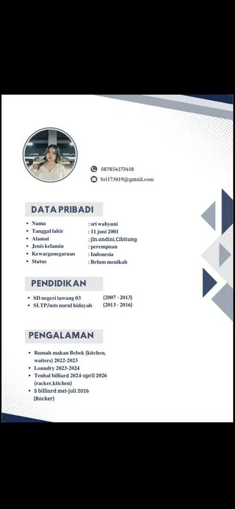 Cari lowongan kerja apa saja daerah bekasi tambun cibitung,