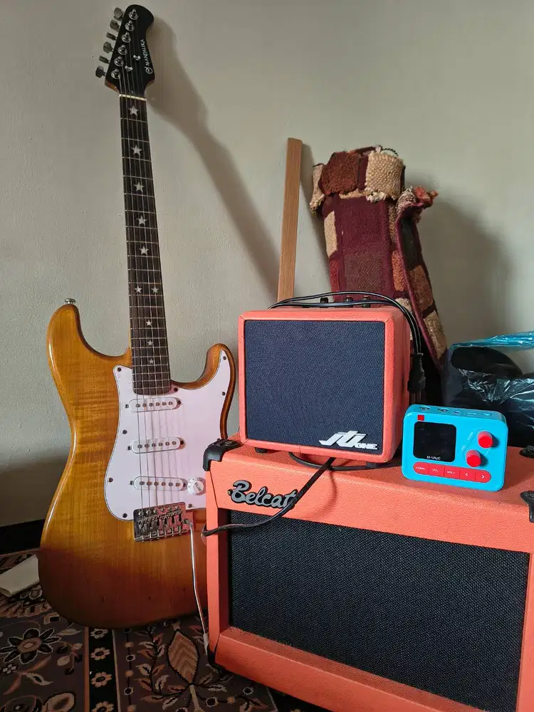 Bundling Gitar + efek + 2 ampli