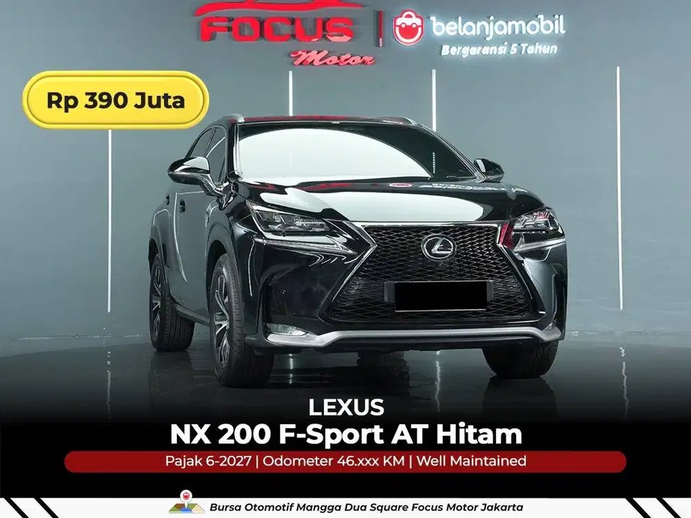 [ KM LOW ] Lexus NX200 NX 200 F-Sport F Sport AT Hitam 2017 2018