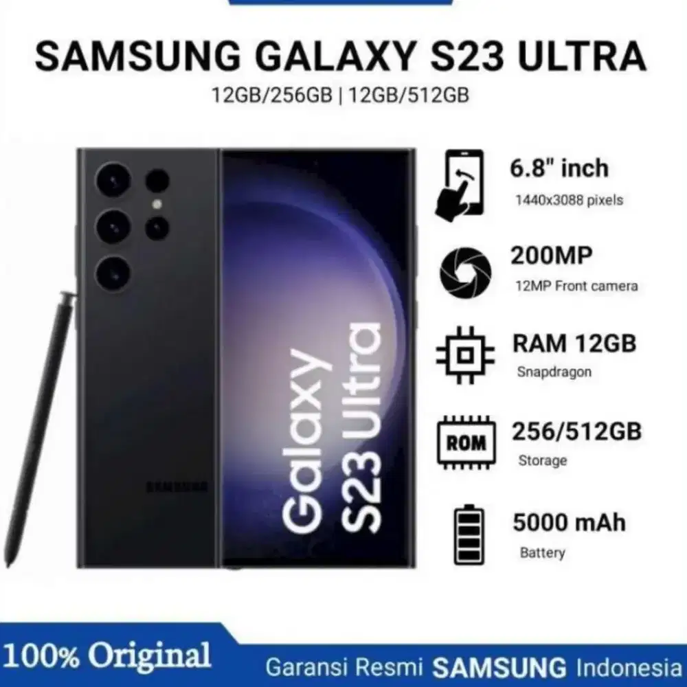 Samsung s23 Ultra 256 hitam