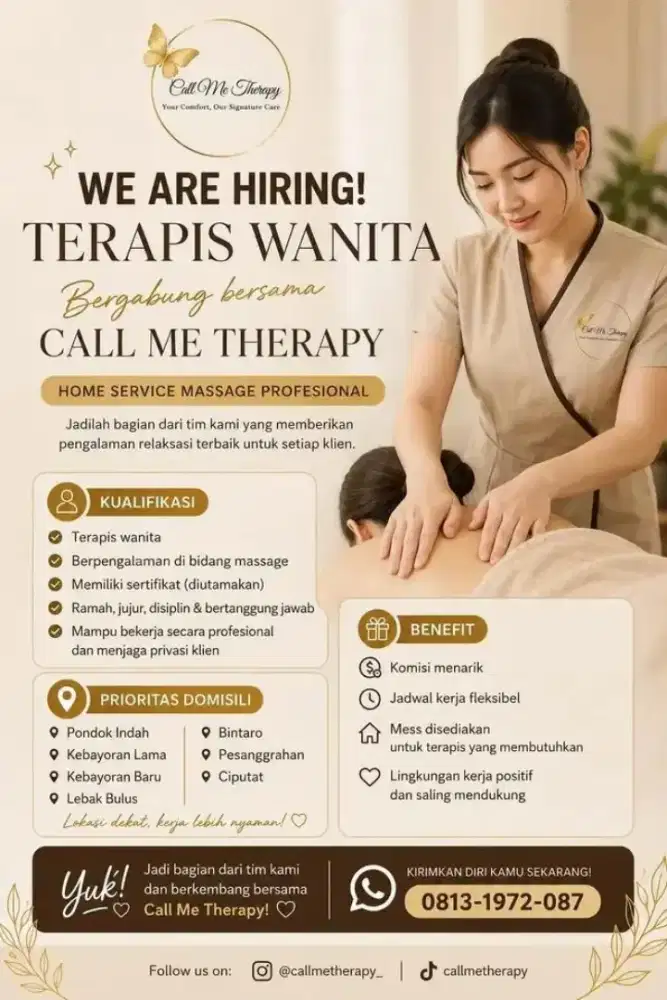 We Are Hiring Terapis Wanita Family Massage