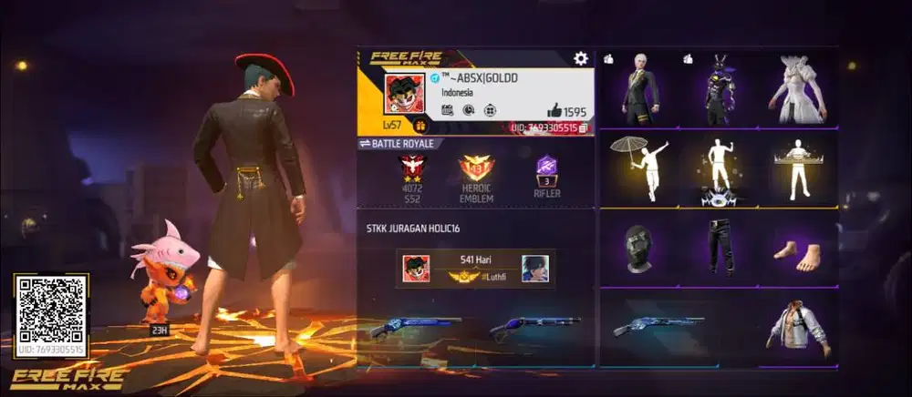 Jual akun free fire