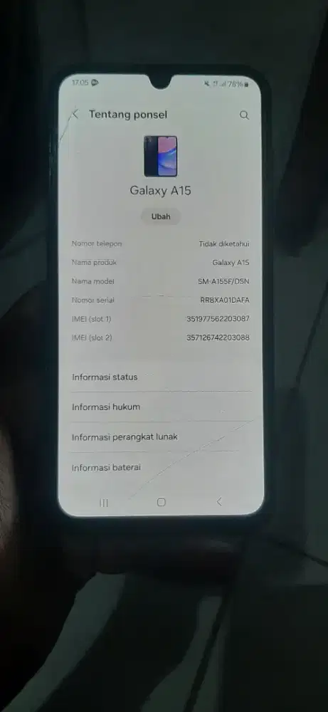 SAMSUNG A15 RAM 8/128 ORI