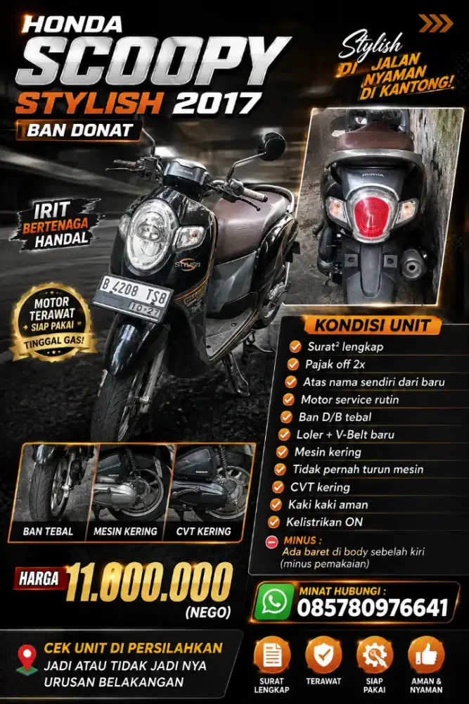 SCOOPY STYLISH 2017 (BAN DONAT)