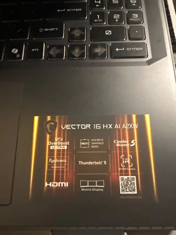 Laptop gaming Sultan Msi vector 16 hx ai nvidia rtx 5080 core i9