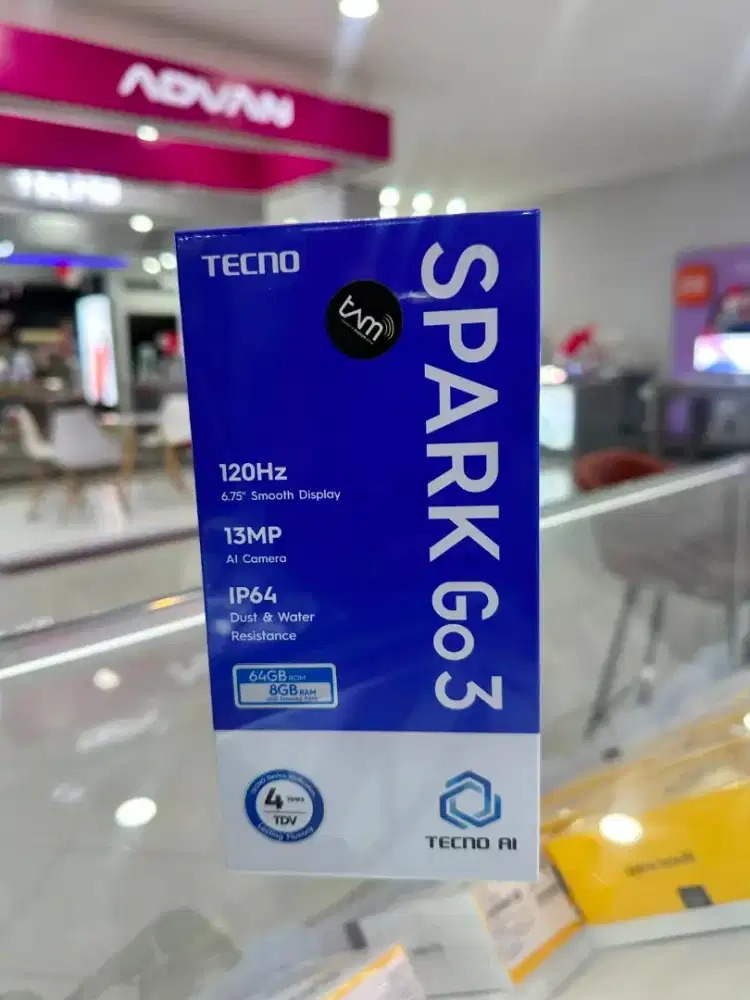 Tecno spark go 4/64gb new, bisa cicilan cukup ktp aja
