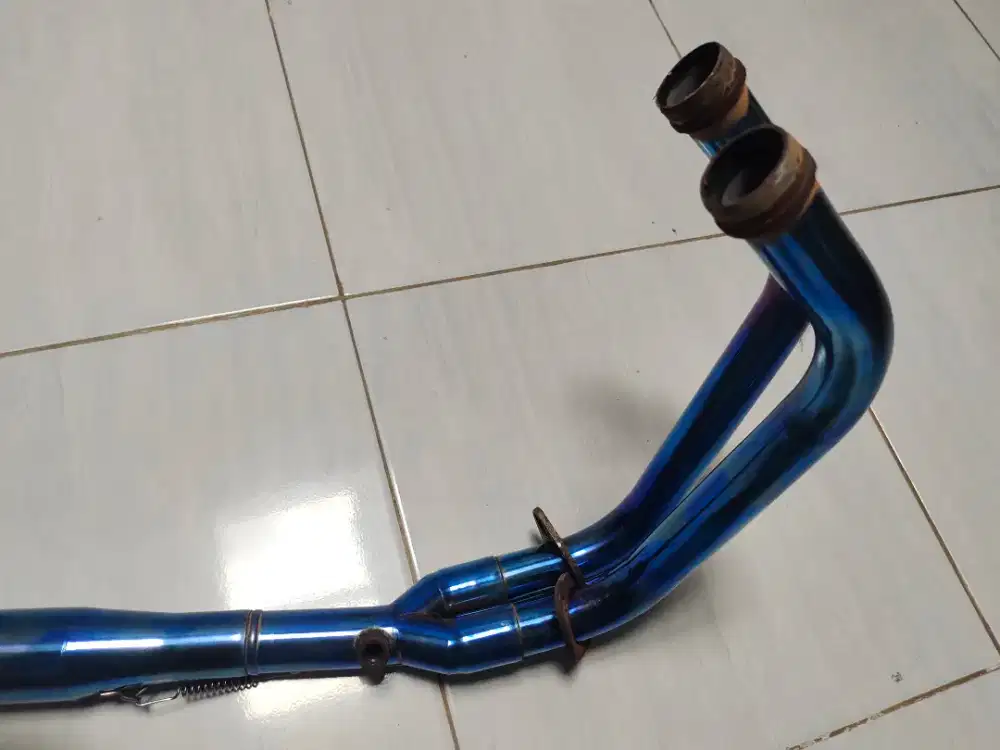 jual leheran only  knalpot F2 Racing ninja 250 2018 blue moon untuk N