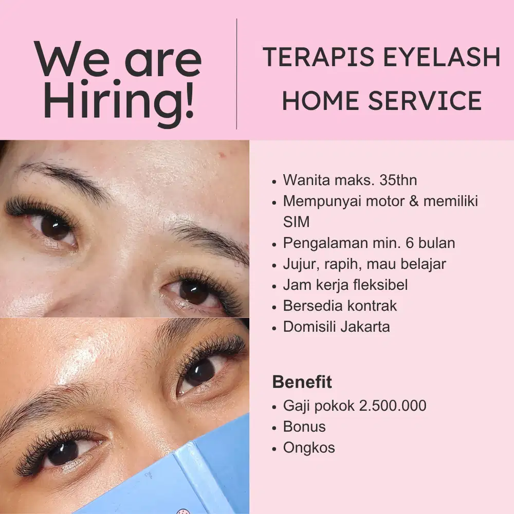LOWONGAN KARYAWAN EYELASH EXTENSION BERPENGALAMAN