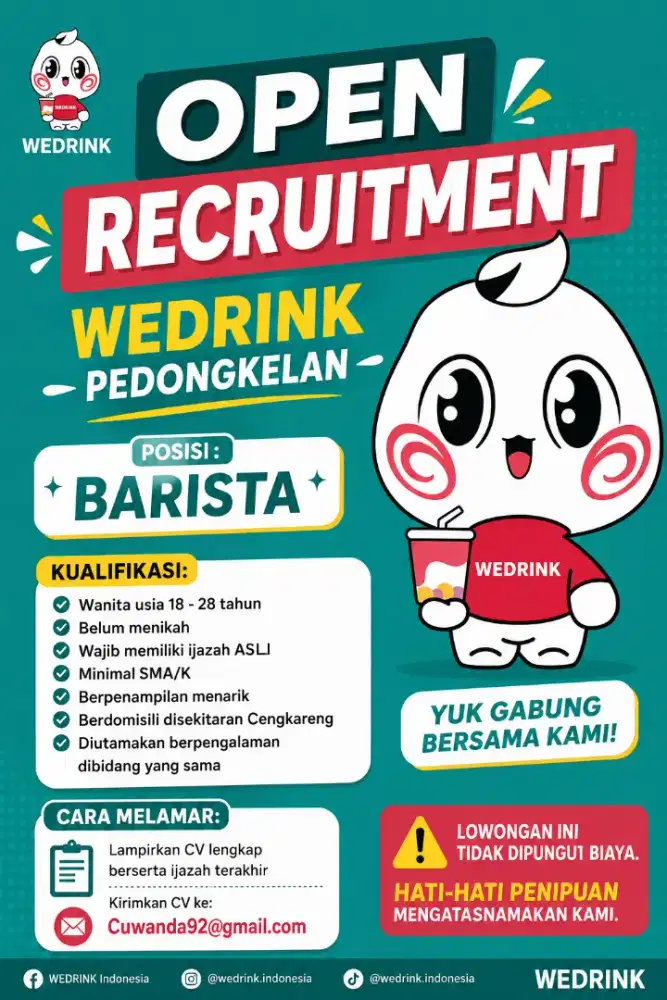 DIBUTUHKAN CEPAT BARISTA