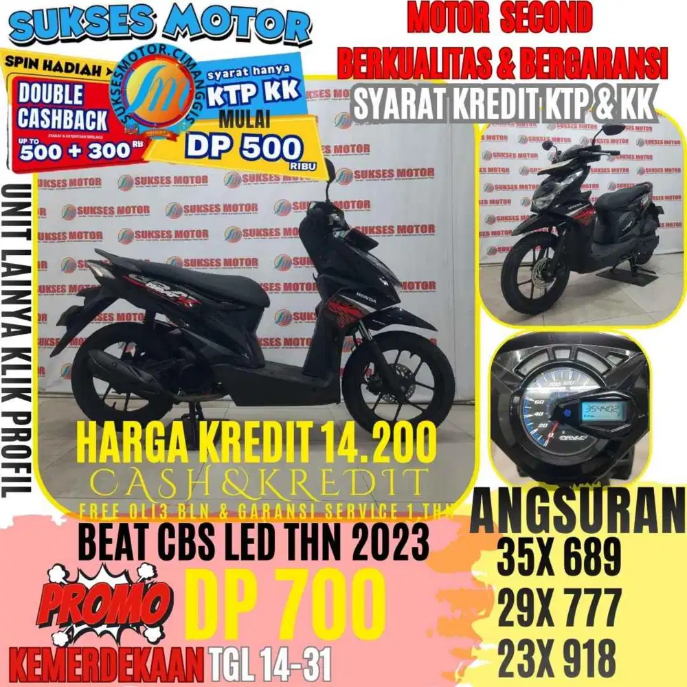 BEAT CBS LED TAHUN 2023 BERGARANSI CASHBACK UPTO 3OORBUAN
