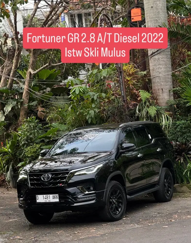 Fortuner GR 2.8 Matic Diesel 2022 pk an 2023 bandung murah