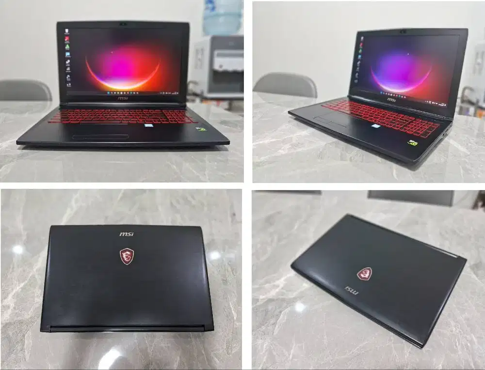 Laptop MSI Core i7 HQ 16GB VGA Dual Nvidia GTX1060 Mulus Normal Garans