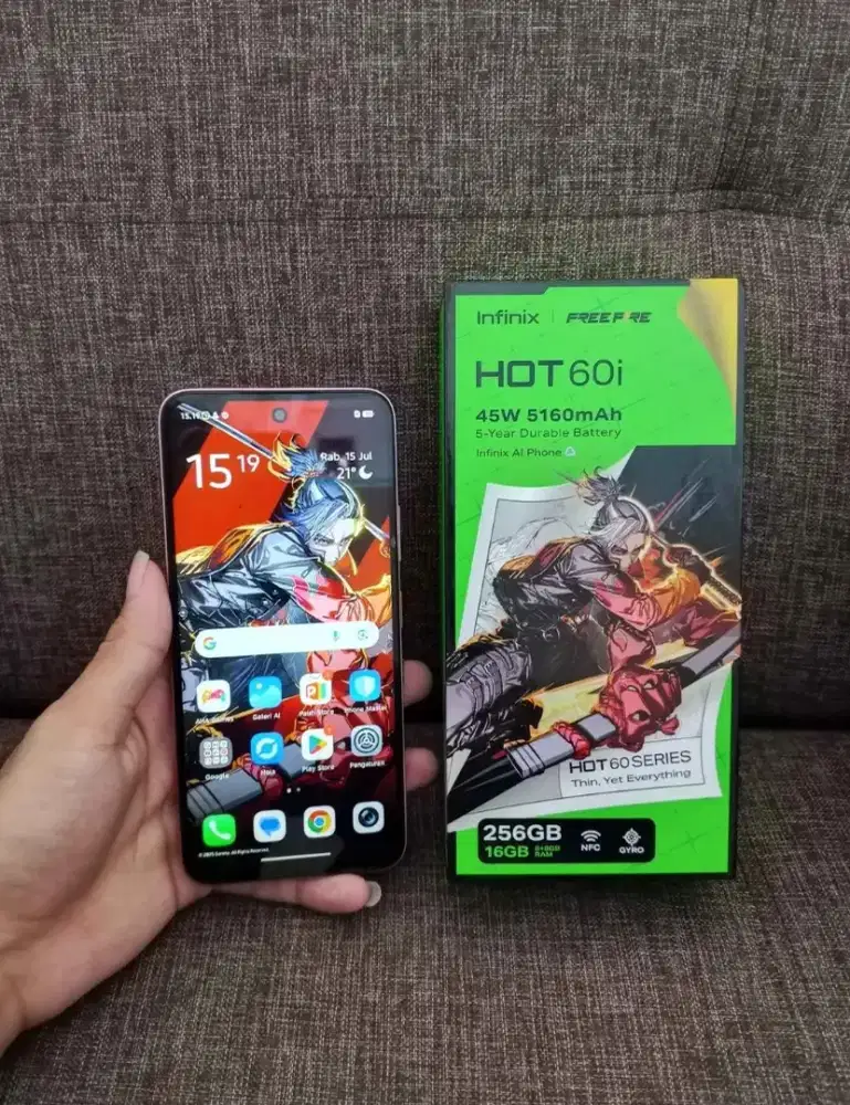 Infinix hot 60i 8/256 full set