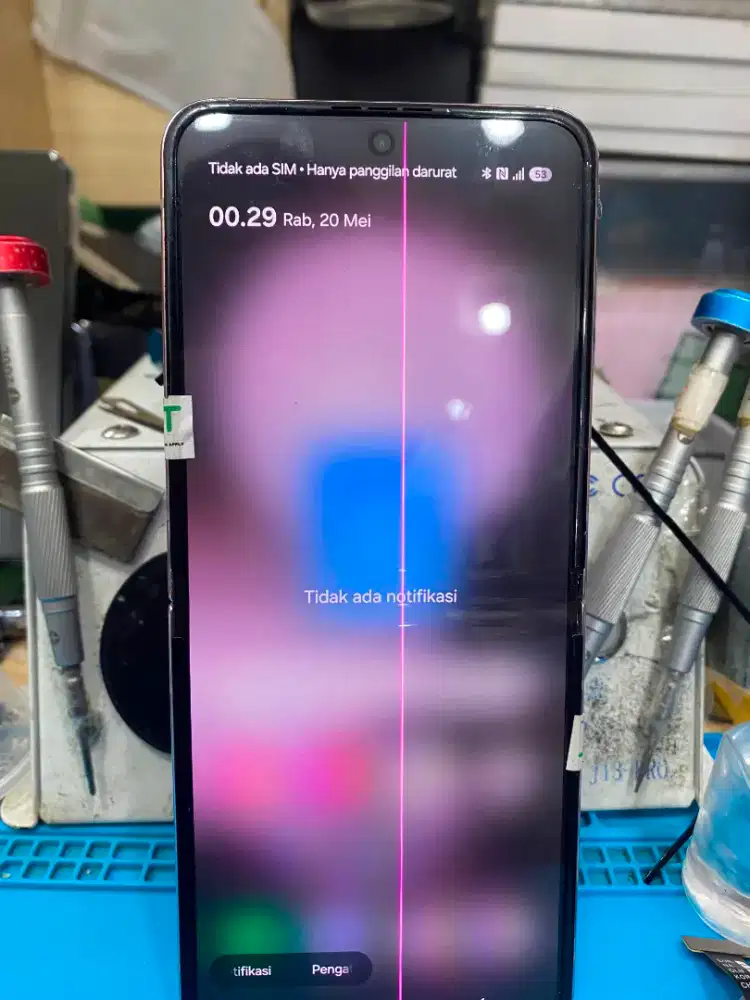 LCD SAMSUNG GALAXY Z FLIP 5 ORIGINAL MINUS GARIS 1 FUNGSI 100% NORMAL