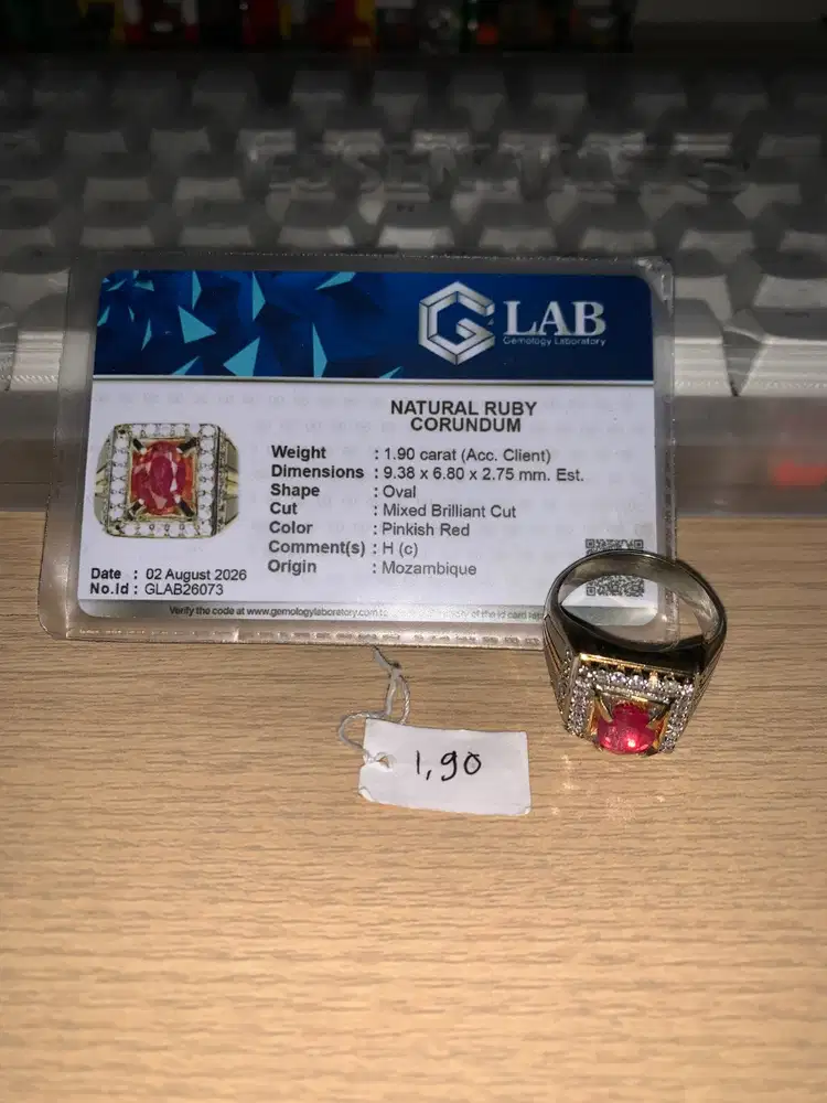 Batu Cincin Ruby Merah