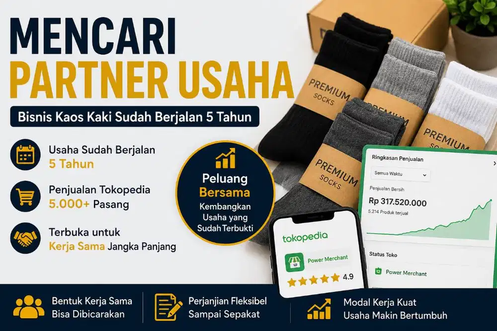 Partner Usaha Kaos Kaki Dibutuhkan Untuk Pengembangan Bisnis
