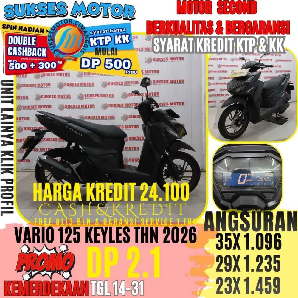 VARIO 125 CBS ISS TAHUN 2026 BERGARANSI CASHBACK UPTO 3OORBUAN