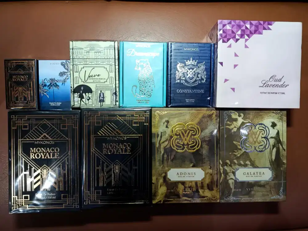 Parfum mykonos velixir baru segel preloved murah monaco royal galatea