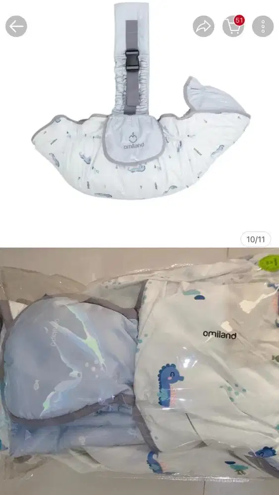 Gendongan bayi omiland + Perlak kain