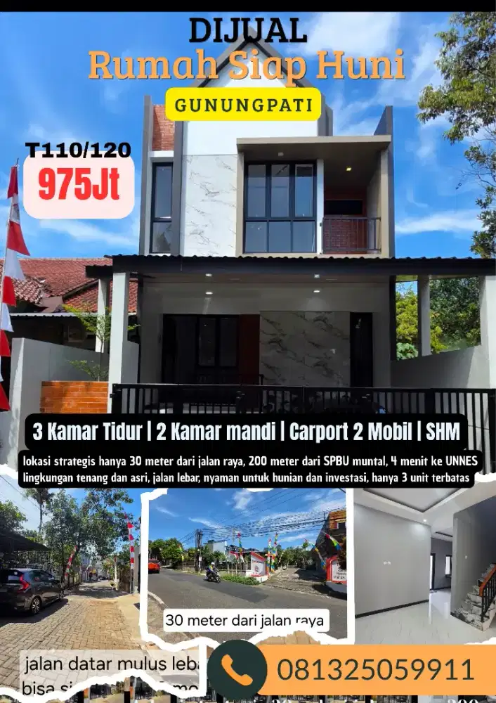Dijual Rumah UNNES Gunungpati