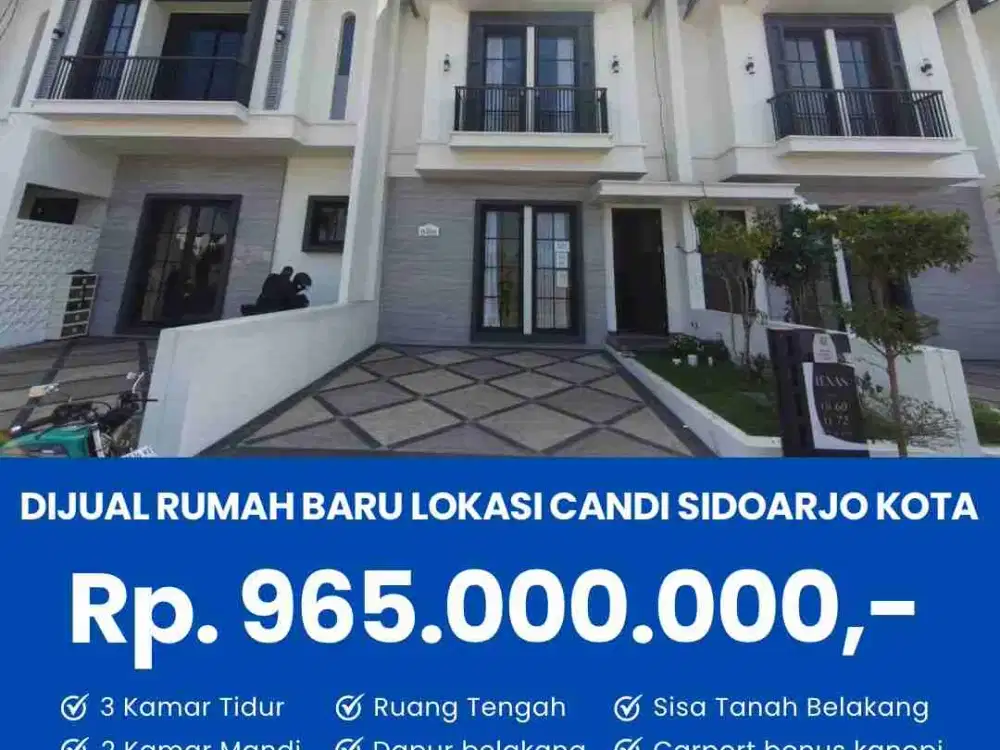 Jual rumah baru siap huni tipe Texas lokasi grand amartha Safira Sidoarjo kota