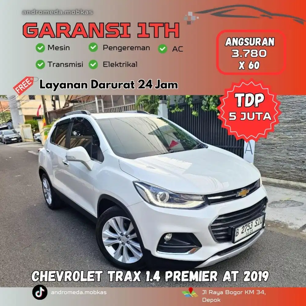 TDP TERMURAH 5 JT CHEVROLET TRAX 1.4 PREMIER AT 2019 ISTIMEWA
