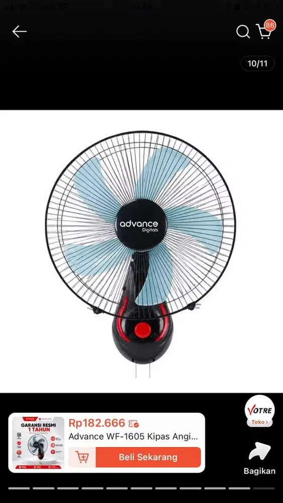 Kipas dinding advance