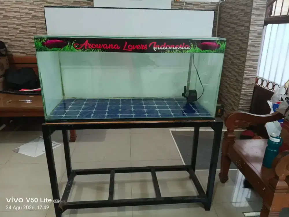 Aquarium 100x40x40 , Rak dan Top Filter