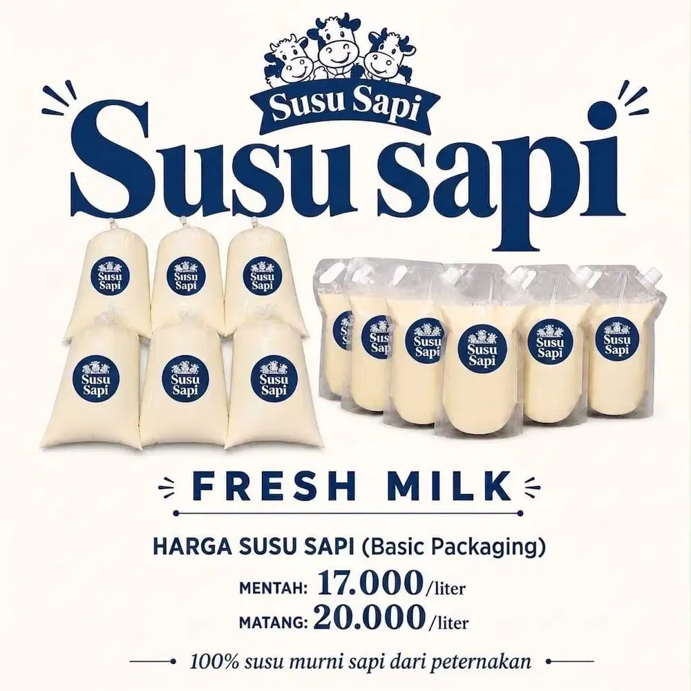 SUSU SAPI SEGAR DARI PETERNAKAN LANGSUNG