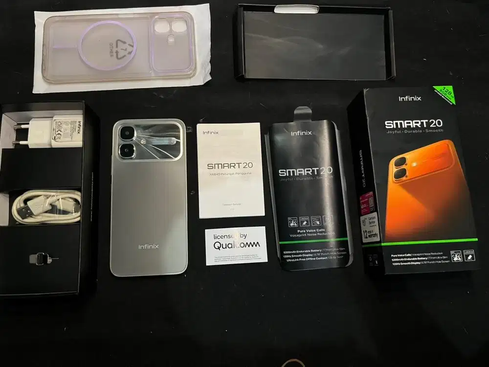 INFINIX SMART 20 4+4/128 99% MULUS LIKE NEW FULLSET ORI GARANSI APRIL