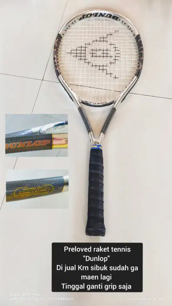 Raket tennis Dunlop dan head