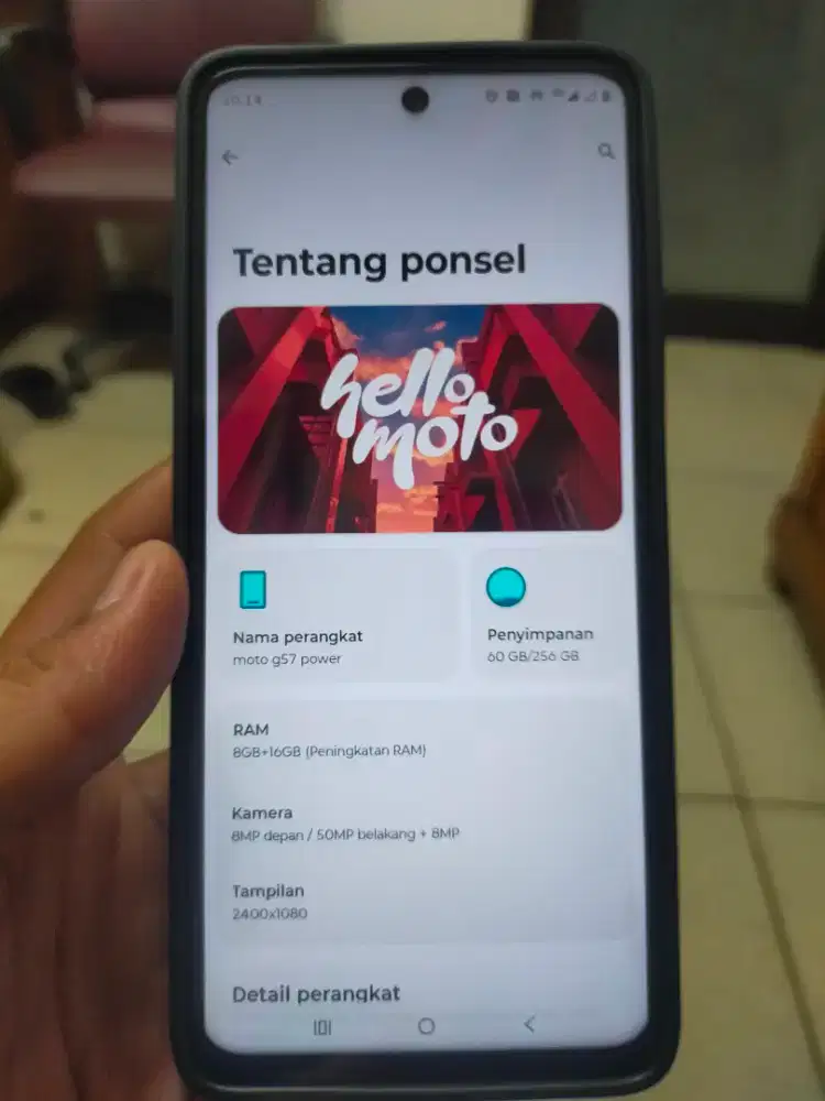 JUAL CEPAT MOTOROLA G57 POWER RAM 8+16/ 256