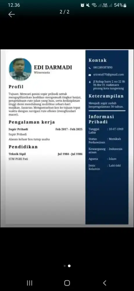 butuh pekerjaan