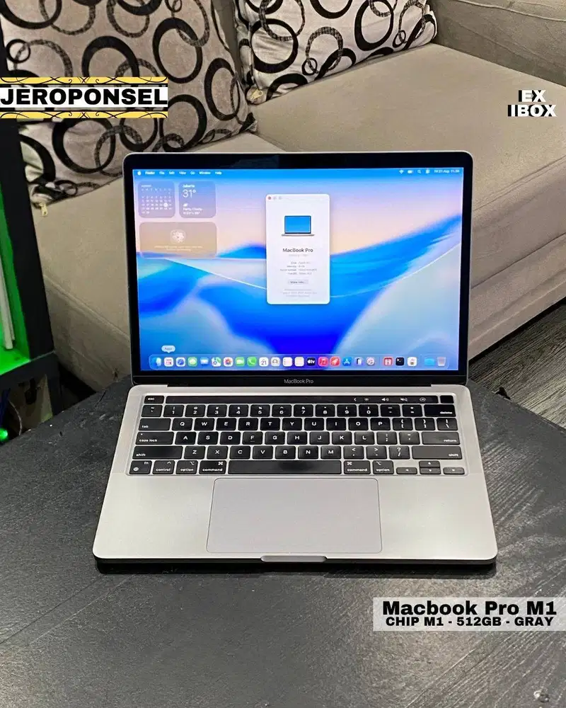 MACBOOK PRO M1 512GB GRAY EX IBOX MULUS ORIGINAL GARANSI
