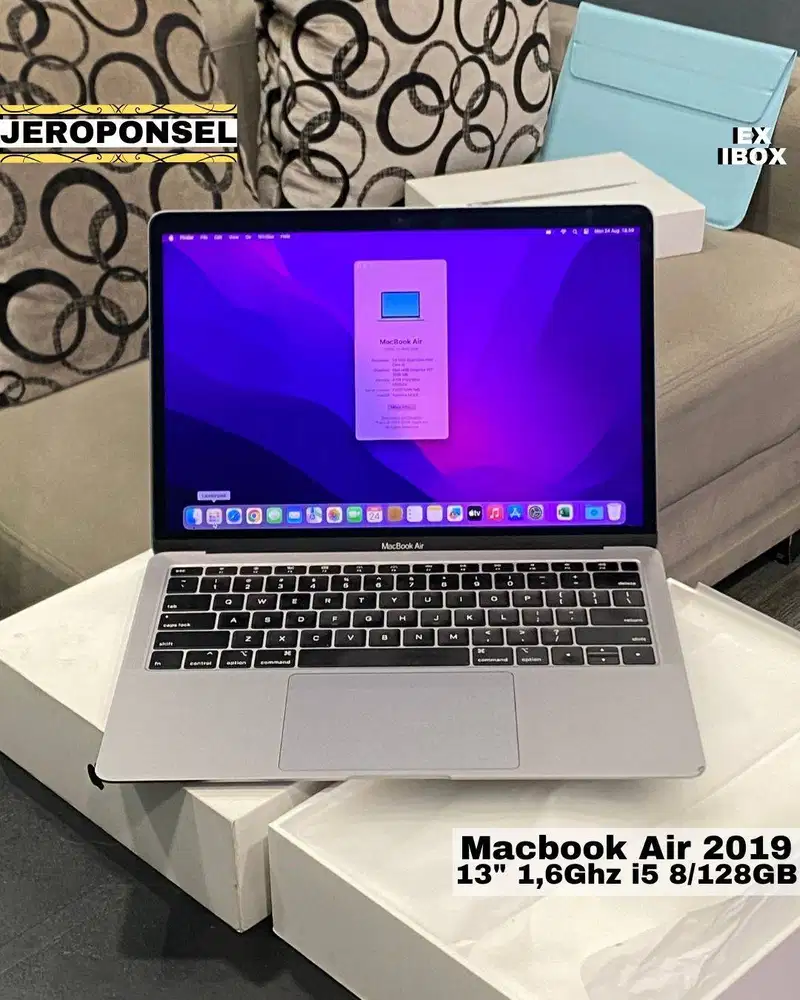 MACBOOK AIR 2019 128GB GRAY EX IBOX ORIGINAL GARANSI ADA MINUS