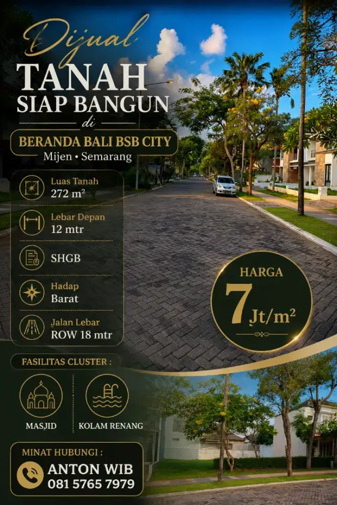 DIJUAL TANAH BERANDA BALI PRICE/METER CEPAT SEGERA