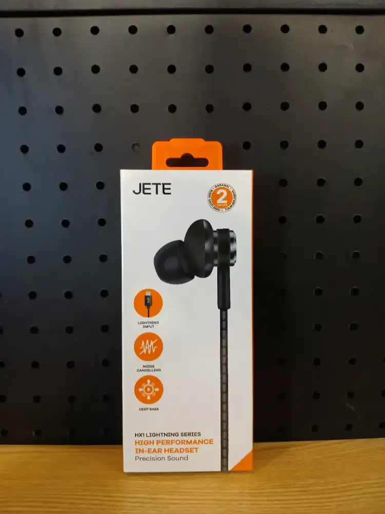 Headset Earphone JETE HX1 Lightning iPhone Noise Cancelling Magnetic
